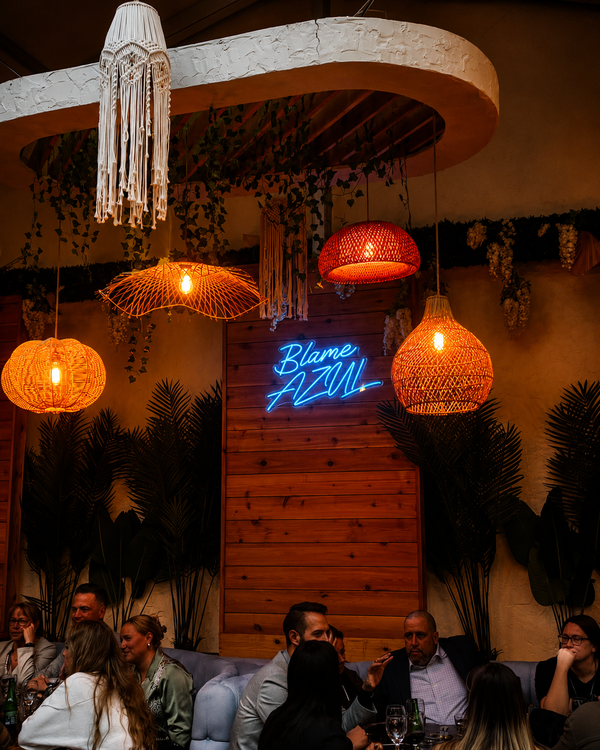 The terrace after dark